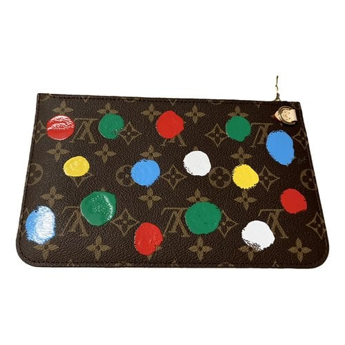 Pre-owned Louis Vuitton Neverfull Leather Clutch Bag In Multicolour