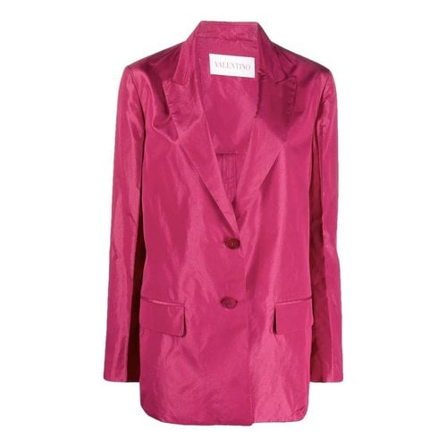 Pre-owned Valentino Silk Blazer In Pink