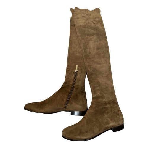 Pre-owned Jimmy Choo Boots In Camel