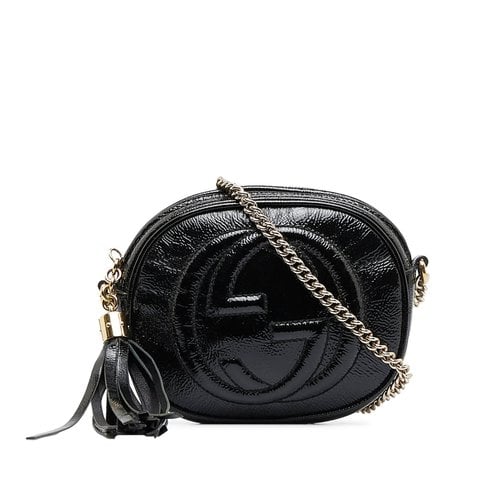 Pre-owned Gucci Soho Leather Crossbody Bag In Black