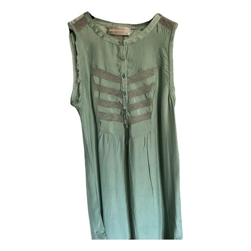 Pre-owned Zadig & Voltaire Silk Dress In Green
