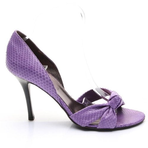 Pre-owned Celine Leather Heels In Purple