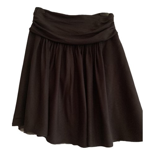 Pre-owned Maje Mid-length Skirt In Brown