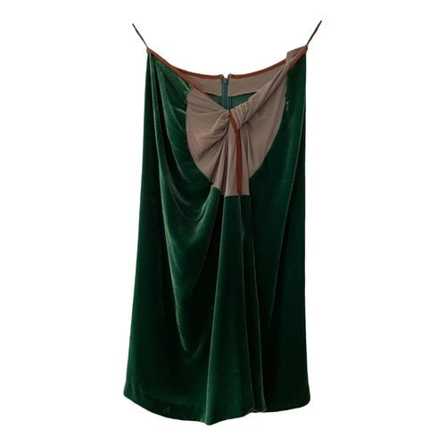Pre-owned Jean Paul Gaultier Velvet Mid-length Skirt In Green