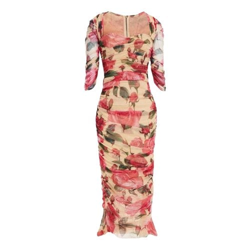 Pre-owned Dolce & Gabbana Silk Maxi Dress In Other
