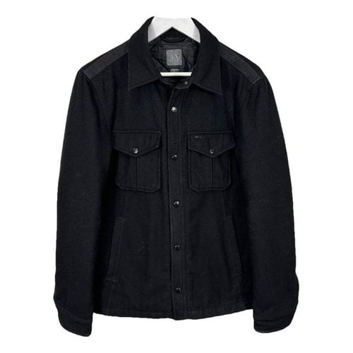 Pre-owned Armani Exchange Wool Jacket In Black