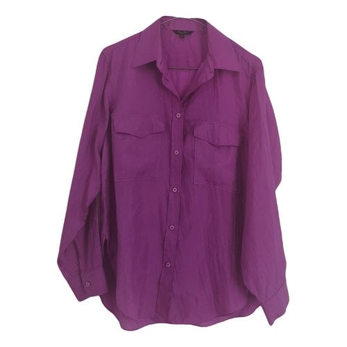 Pre-owned Massimo Dutti Silk Shirt In Purple