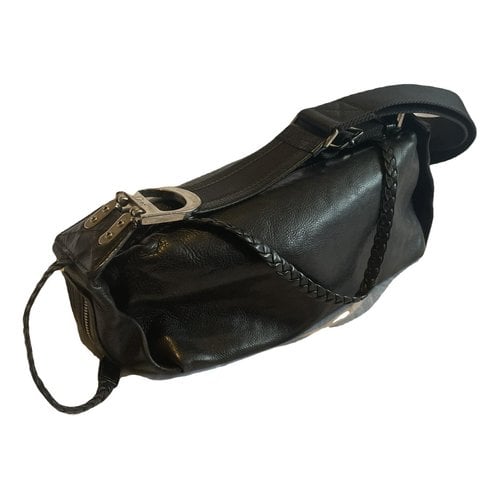 Pre-owned Dior Flight Leather Handbag In Black