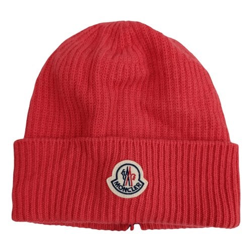 Pre-owned Moncler Cashmere Beanie In Pink