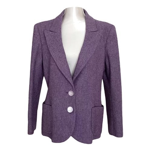 Pre-owned Emanuel Ungaro Wool Jacket In Purple