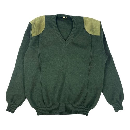 Pre-owned Barbour Wool Sweatshirt In Green