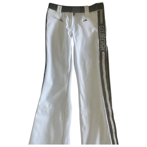 Pre-owned Goldbergh Straight Pants In White
