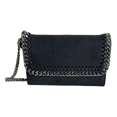 Pre-owned Stella Mccartney Falabella Leather Crossbody Bag In Black