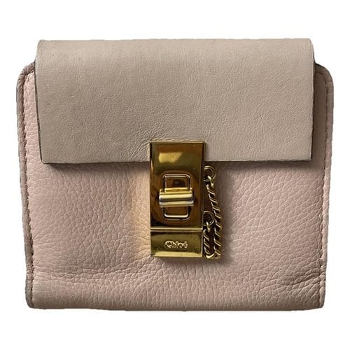 Pre-owned Chloé Drew Leather Wallet In Pink