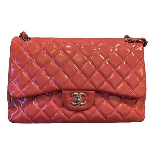 Pre-owned Chanel Timeless/classique Patent Leather Crossbody Bag In Pink