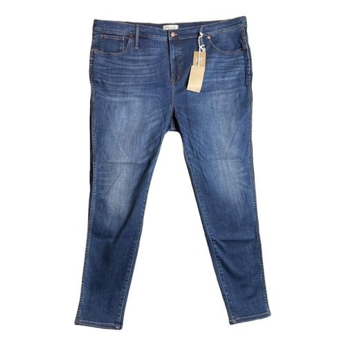 Pre-owned Madewell Straight Jeans In Blue