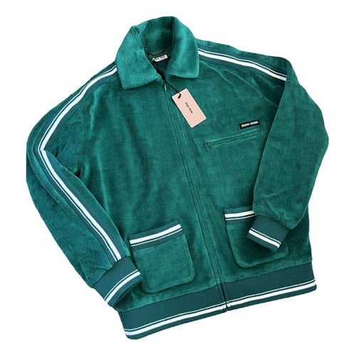 Pre-owned Miu Miu Coat In Green