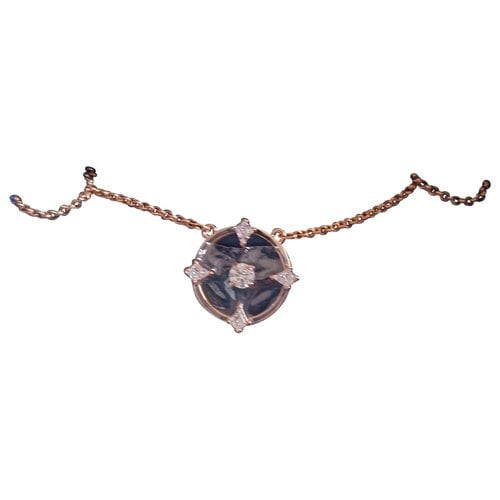 Pre-owned Swarovski Silver Necklace In Pink