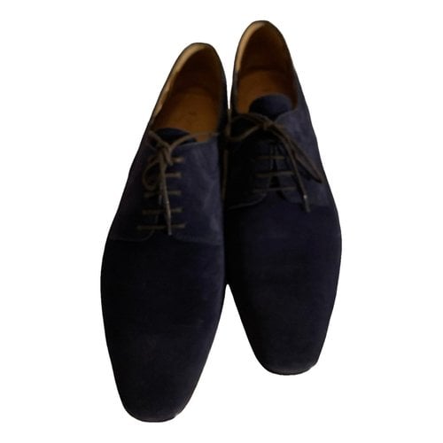 Pre-owned Sutor Mantellassi Lace Ups In Navy