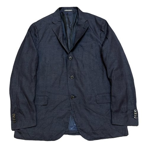 Pre-owned Ferragamo Coat In Blue