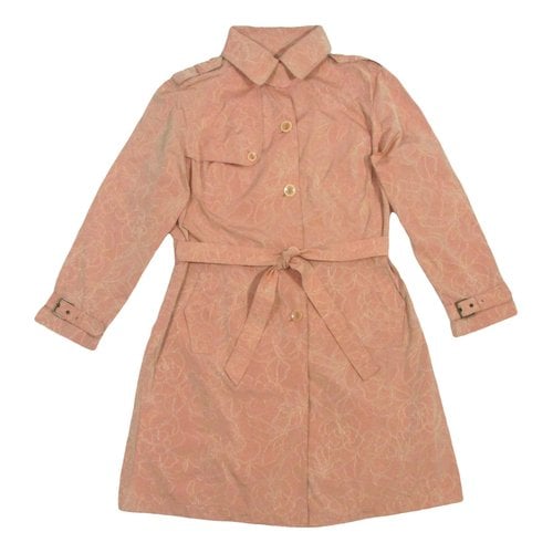 Pre-owned Hanae Mori Trench Coat In Pink