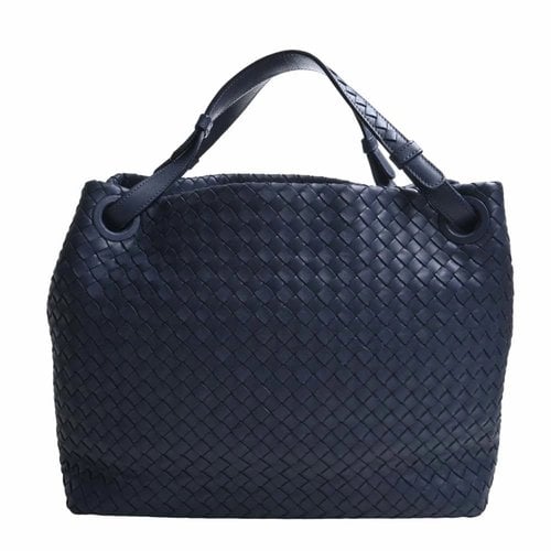 Pre-owned Bottega Veneta Veneta Leather Handbag In Blue