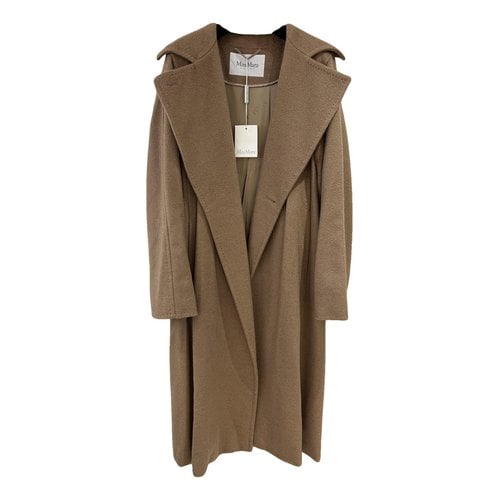 Pre-owned Max Mara 101801 Cashmere Coat In Brown