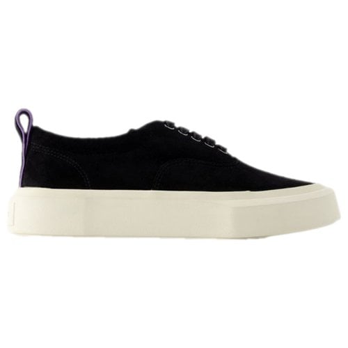 Pre-owned Eytys Leather Trainers In Black