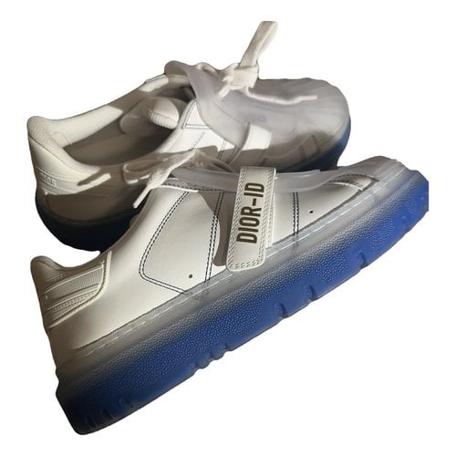 Pre-owned Dior -id Leather Trainers In Blue