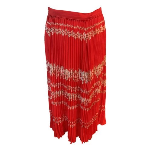 Pre-owned Self-portrait Mid-length Skirt In Red