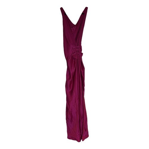 Pre-owned Temperley London Silk Maxi Dress In Purple
