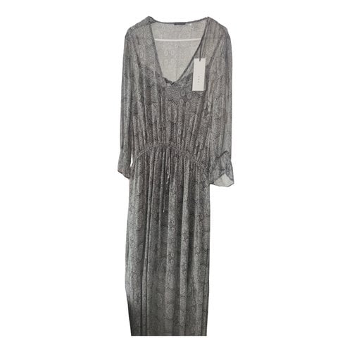Pre-owned Ikks Maxi Dress In Grey