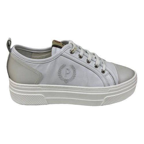Pre-owned Pollini Cloth Trainers In White