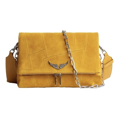 Pre-owned Zadig & Voltaire Rock Leather Crossbody Bag In Yellow
