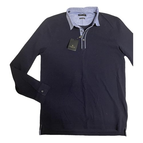 Pre-owned Massimo Dutti Polo Shirt In Navy