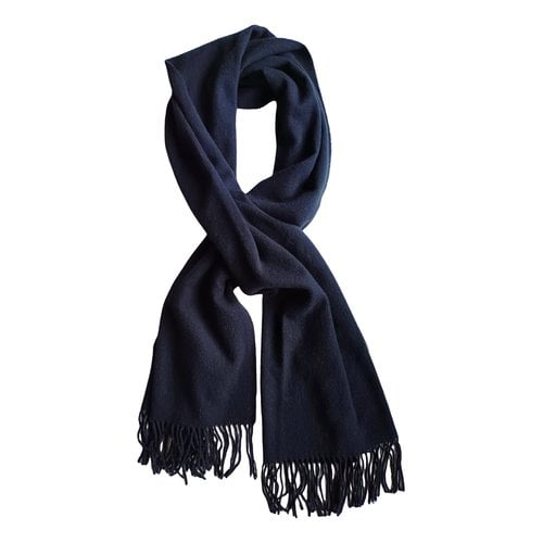 Pre-owned By Malene Birger Wool Scarf In Navy