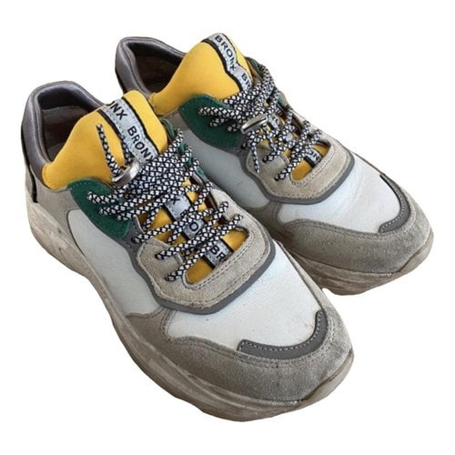 Pre-owned Bronx Leather Trainers In Grey