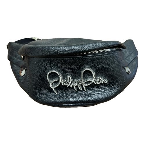 Pre-owned Philipp Plein Leather Crossbody Bag In Black