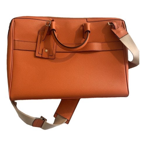 Pre-owned Serapian Leather Crossbody Bag In Orange