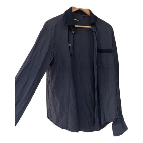 Pre-owned Giorgio Armani Silk Shirt In Blue