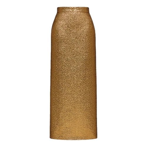 Pre-owned Valentino Mid-length Skirt In Gold