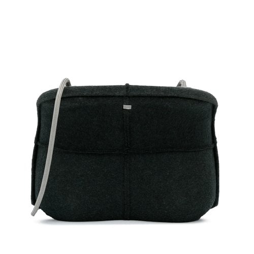 Pre-owned Chanel Wool Crossbody Bag In Black