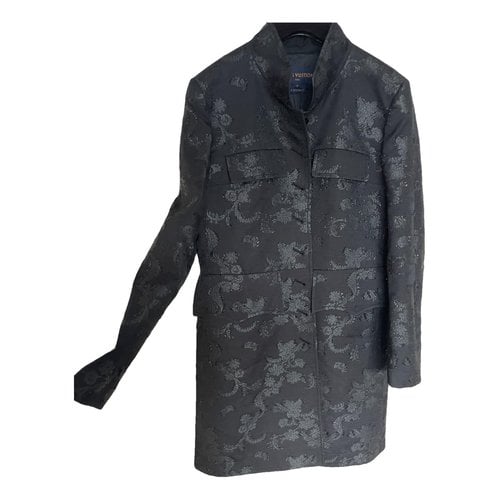 Pre-owned Louis Vuitton Silk Coat In Black