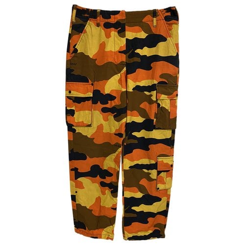 Pre-owned Off-white Trousers In Multicolour
