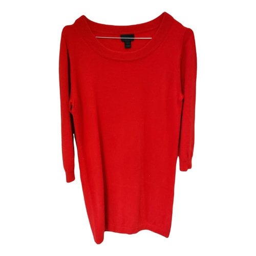 Pre-owned Jcrew Cashmere Mid-length Dress In Red