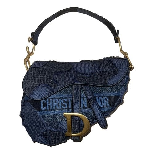 Pre-owned Dior Saddle Handbag In Blue