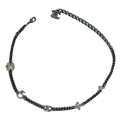 Pre-owned Chanel Cc Necklace In Anthracite