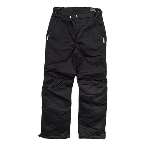 Pre-owned Descente Straight Pants In Black