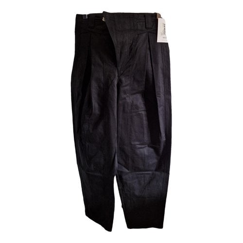 Pre-owned Laurence Bras Trousers In Black
