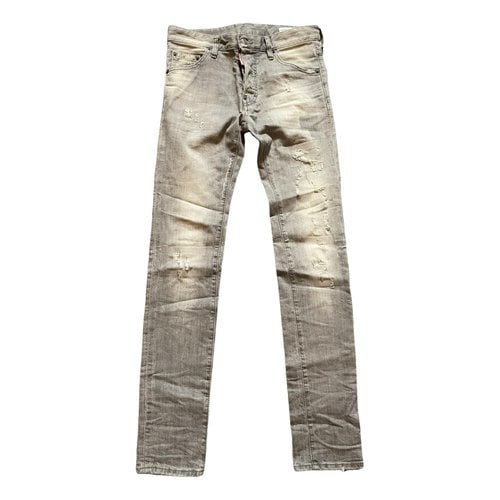 Pre-owned Dsquared2 Slim Jean In Grey